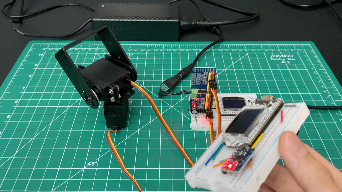 Wireless Servo Control with IMU Motion Tracking